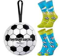 Rainbow Socks - 2 Pairs Of Football Socks In A Ball - Original Gift For A Football Player, Goalkeeper, Fan Of Football - Size 7.5-11