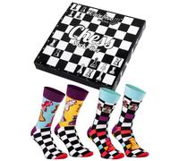 Rainbow Socks - Chess Socks Box - Gift For A Fan Of Chess, Chess Player - 2 Pairs Of Chess Socks - Chessboard And Chess Pieces - Size 7,5-11