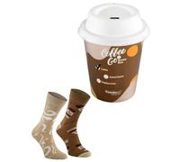 Rainbow Socks - Coffee To Go Socks Women Men - Caffe Latte - 1 pair - Size 4-7