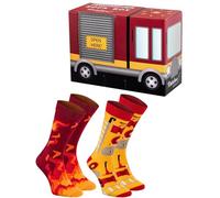 Rainbow Socks - Firefighter Socks Women Men - 2 Pairs- Size 12-14
