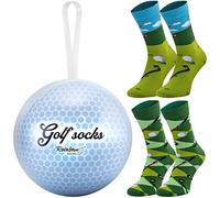 Rainbow Socks - Golf Ball With Golf Socks Inside - As A Gift For Golf Fans, Prestigious Sport, Elegance, And Class - 2 Pairs Of Socks For Women And Men - Size 7.5-11