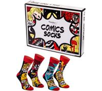 Rainbow Socks - Men Women Comic Book Novelty Socks - 2 Pairs - Size UK 7,5-11 EU 41-46