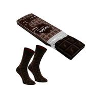 Rainbow Socks - Men Women Novelty Chocolate Bar Socks - 1 Pair - Dark Chocolate - Size 12-14