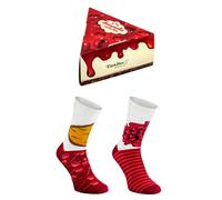 Rainbow Socks - Men Women Novelty Funny Cheesecake with Cherries Socks Gift 1 Pair - Size 12-14