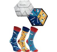 Rainbow Socks - Men Women Novelty Nurse Socks Box - 3 Pairs - Thermometer Nursing Cap Pills - Size 4-7