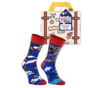 Rainbow Socks - Men Women Novelty Socks Australia Suitcase - 1 Pair - Surf Kangaroo Koala - Size UK 7,5-11 EU 41-46