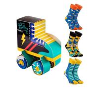 Rainbow Socks - Men Women Roller Blades Novelty Socks - 3 Pairs - Size UK 7,5-11 EU 41-46