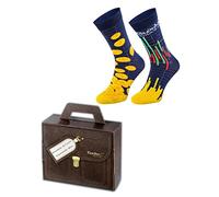 Rainbow Socks - Rainbow S(T) ock Exchange Box - Women Men Stock Exchange Stocks Novelty Gift Gift Socks for Financier Investor Trader Businesswoman Businessman - 1 Pair - Size 12-14