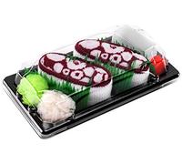 Rainbow Socks - Woman Man Sushi Socks Box Octopus Violet - 1 Pair