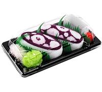 Rainbow Socks - Woman Man Sushi Socks Box Octopus Violet - 1 Pair - Size 7,5-11