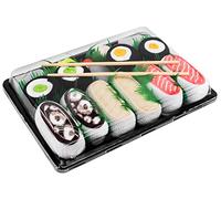 Rainbow Socks - Woman Man Sushi Socks Box Salmon Butterfish Octopus 2x Maki - 5 Pairs - Size 4-7