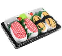 Rainbow Socks - Woman Man Sushi Socks Box Salmon Tamago - 2 Pairs - Size 4-7
