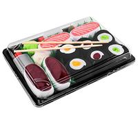 Rainbow Socks - Woman Man Sushi Socks Box Salmon Tuna 3x Maki - 5 Pairs - Size 4-7