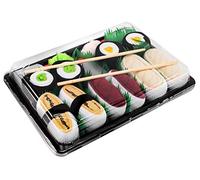 Rainbow Socks - Woman Man Sushi Socks Box Tamago Butterfish Cucumber Maki - 5 Pairs - Size 4-7