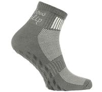 Rainbow Socks - Women Men Cotton Non Slip Grip ABS Sport Socks - 1 Pair - Grey - Size 10-11,5