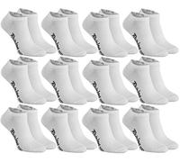 Rainbow Socks - Women Men Cotton Sneaker Low Cut Socks - 12 Pairs - White - Size 10-11,5