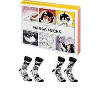 Rainbow Socks- Women Men Manga Funny Socks - Novelty Gift for Comics and Manga Fans - 2 Pairs