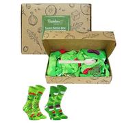 Rainbow Socks - Women Men Novelty Croissant Salat Gift - 2 Pair - Size 4-7