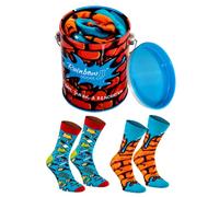 Rainbow Socks - Women Men Novelty Paint Can Socks Gift 2 Pairs - Size 12-14