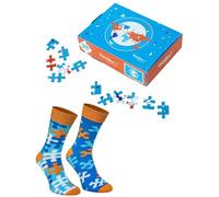 Rainbow Socks - Women Men Novelty Puzzle Socks - A gift for Fans of Logic Games - Socks and Puzzle Set - 1 Pair - Size UK 7.5-11 EU 41-46