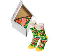 Rainbow Socks - Women Men Pizza Socks Box - Italian - 1 Pair - Size 7,5-11