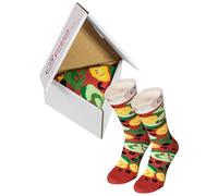 Rainbow Socks - Women Men Pizza Socks Box - Vegetarian - 1 Pair - Size 4-7