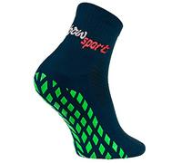 Rainbow Socks - Women Men Terry Sport Non Slip Ankle Socks - 1 Pair - Blue - Size UK 4-6 / EU 36-38