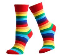 Rainbow Socks Women Mens Socks Lgbtq Accessories Seamless Toe Colourful Breathable Cotton Pride Socks Calf Socks Gay Lesbian Pride Gifts Toe Unisex