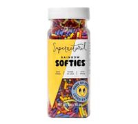 Rainbow Softies Natural Sprinkles by Supernatural, Made in USA, No Artificial Dyes, Soy Free, Gluten Free, Corn Free, Vegan, 3oz