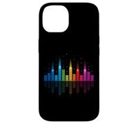 Rainbow Sound Wave City Skyline Music Equalizer Case for iPhone 14