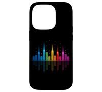 Rainbow Sound Wave City Skyline Music Equalizer Case for iPhone 14 Pro