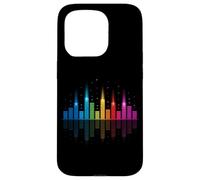 Rainbow Sound Wave City Skyline Music Equalizer Case for iPhone 15 Pro
