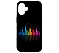 Rainbow Sound Wave City Skyline Music Equalizer Case for iPhone 16