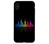 Rainbow Sound Wave City Skyline Music Equalizer Case for iPhone XS Max