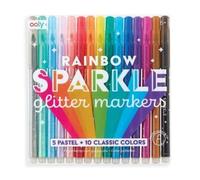 Rainbow Sparkle Glitter Markers X15