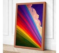 Rainbow Spectrum Ascending Modern Canvas Wall Art Print 30x20 Inch