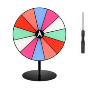 Rainbow Spin The Wheel with Stand, 8 Inch Tabletop Roulette Spinning Wheel for Prizes, 12Color Slots Portable Prize Wheel of Wheel of Fortune, Spinner Top Roulette Wheel for Party Carnival Prize Draws
