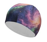 Rainbow Spiral Abyss Swim Cap for Man Women Swim Hat | Fashion High Elasticity Fabric Swimming Cap Non Slip Comfortable Breathable Swimming Hat Soft Bathing Cap for Long Short Hair