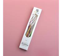 Rainbow Spiral Birthday Candles, Curved Design, Decorative Cake Candles, Multicolour (Gilded Multicolored)