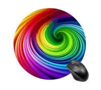 Rainbow Spiral Round Mouse Pad Smooth Glide Gaming Mousepad Extra Density Portable Comfortable Mouse Mat for Desk, Home, Office 7.8x7.8 Inches