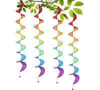 Rainbow Spiral Wind Spinner 4 Pieces Garden Rainbow Windsock Streamers