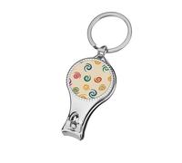 Rainbow Spirals on Beige Shape Nail Clippers Toenail Clipper Cutters Professional Nail Trimmer Nail Cuticle Cutter for Women Men