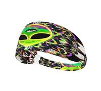 Rainbow Splash Space Alien Third Eye Women Men Sweatband Lightweight Headband Quick-Dry Hair Band For Running Exercise Basketball