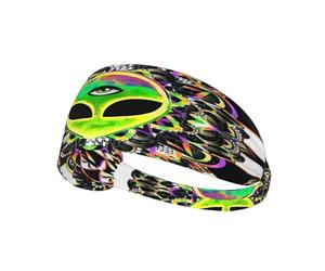 Rainbow Splash Space Alien Third Eye Women Men Sweatband Lightweight Headband Quick-Dry Hair Band For Running Exercise Basketball