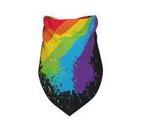 Rainbow Splat LGBT Pride,Bib Scarf Triangle Hood Adjustable Pet Scarf Washable Hood Suitable for Small, Medium and Large Dogs and Cats
