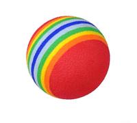 Rainbow Sponge Balls for Indoor Practice, Soft & Flexible Foam Training Balls, Set of 10 (Red)