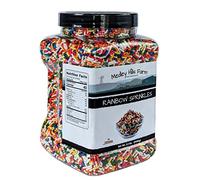 Rainbow sprinkles by Medley Hills farm in Reusable Container 2.2 Lbs. - Great bulk rainbow sprinkles for cake decorating - Kosher sprinkles for cookie decorating - brownies and ice cream toppings