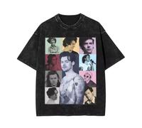 Rainbow Square Black Acid Wash Harry 1D Direction Styles Harry's One Tee Top Tshirt Mens Womens Unisex Ladies Gift XS S M L XL XXL 6 8 10 12 14 16 18 Short Sleeved Harajuku Kpop Basic Cotton T-Shirt
