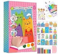 Rainbow Squeeze Art Kit, 2026 New DIY Rainbow Scratch Art Painting, Magic Reveal Craft Set, Dot Scratch Colorful DIY Postcards, Kids Scrape for Parties, Classroom Activities, Birthday Creative Gift