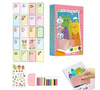 Rainbow Squeeze Art Kit, The Most Satisfying DIY Scrape Art Set for Kids, Dot Scratch Colorful, Professional Grade Supplies, Kids Scrape for Home School Preschool Classroom Birthday